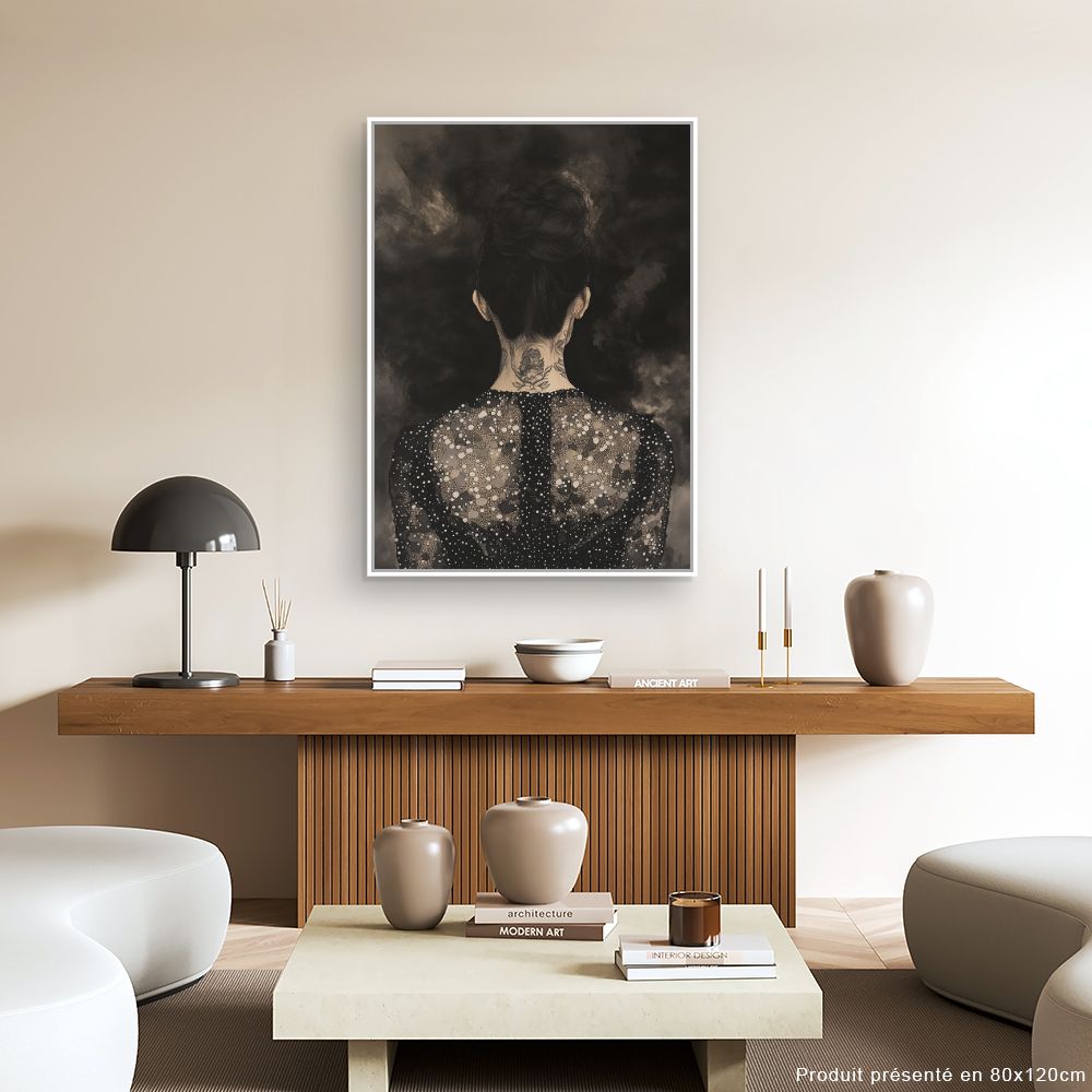 Toile "Énigmatique élégance tatouée"