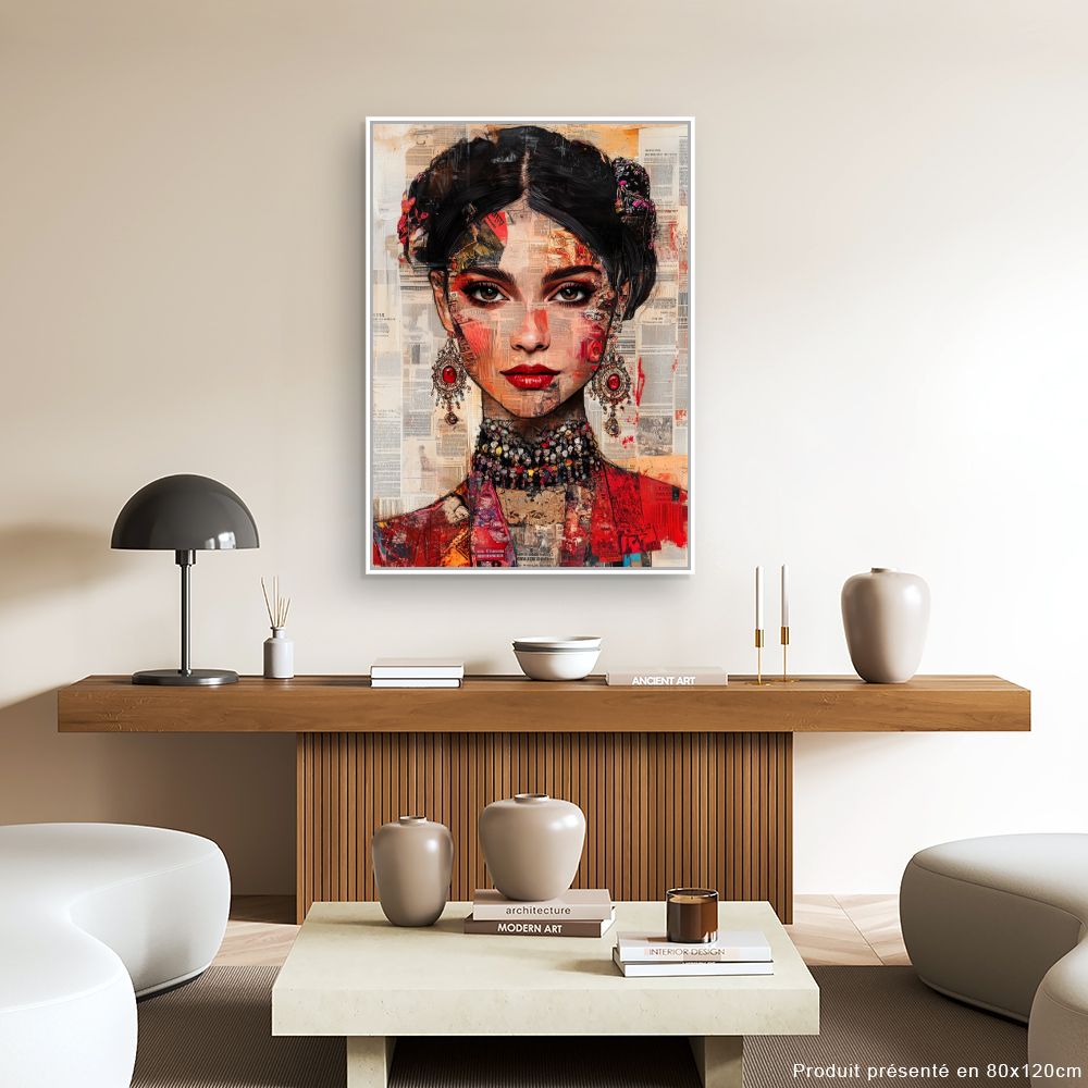 Toile "Portrait artistique fascinant"