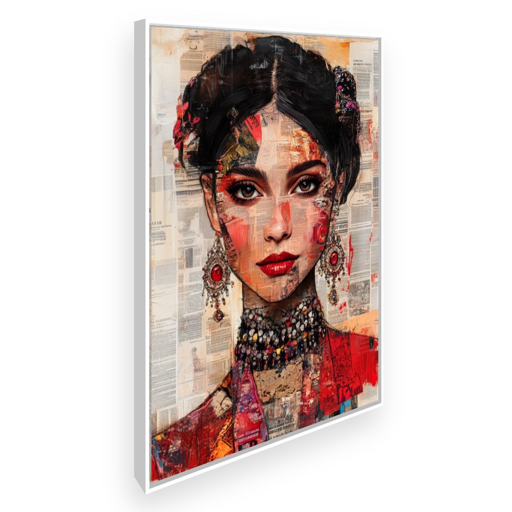 Toile Portrait artistique fascinant – toile cadre blanc (slide 2)