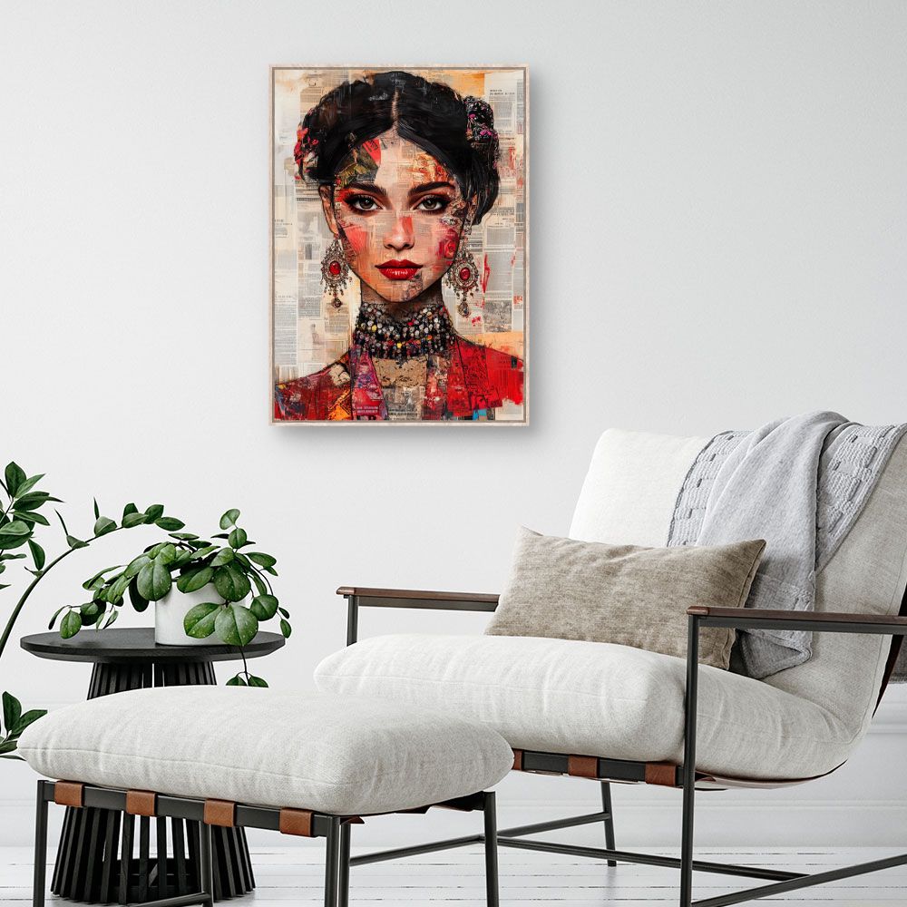 Toile "Portrait artistique fascinant"