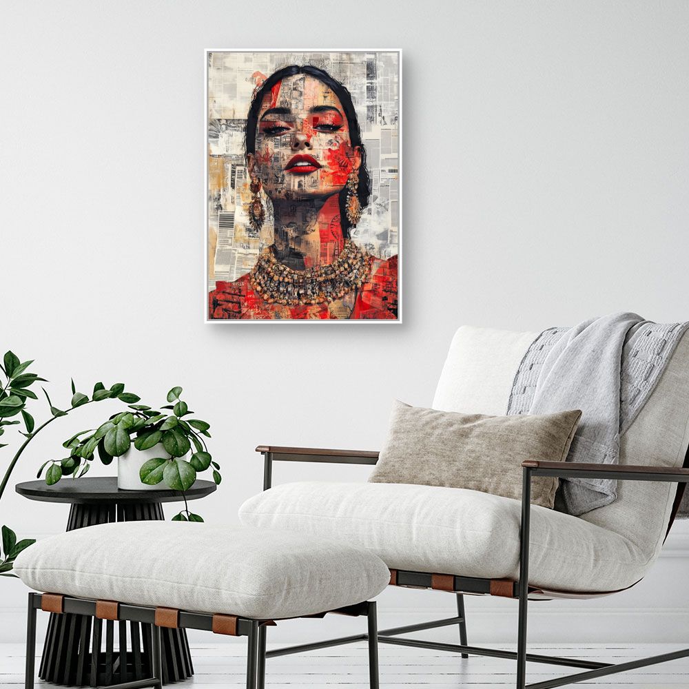 Toile "Élégance en collages"