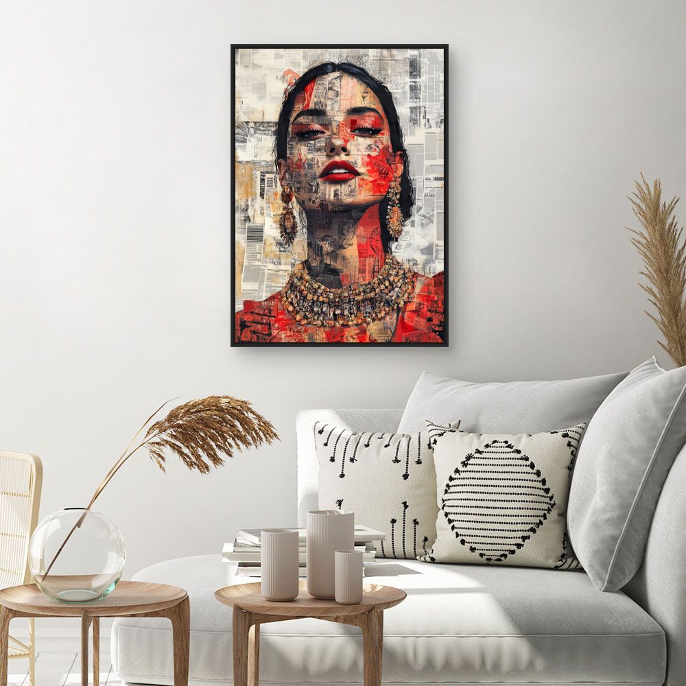 Toile "Élégance en collages"
