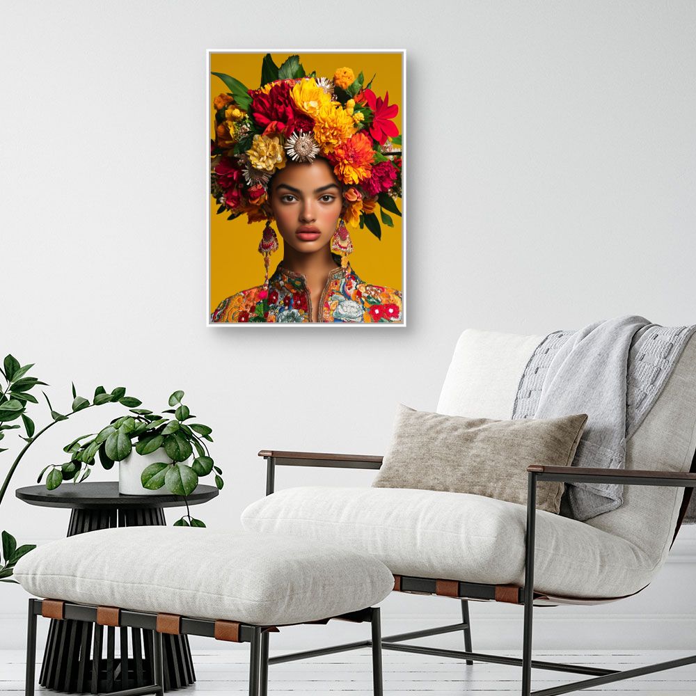 Toile "Explosion florale vibrante"
