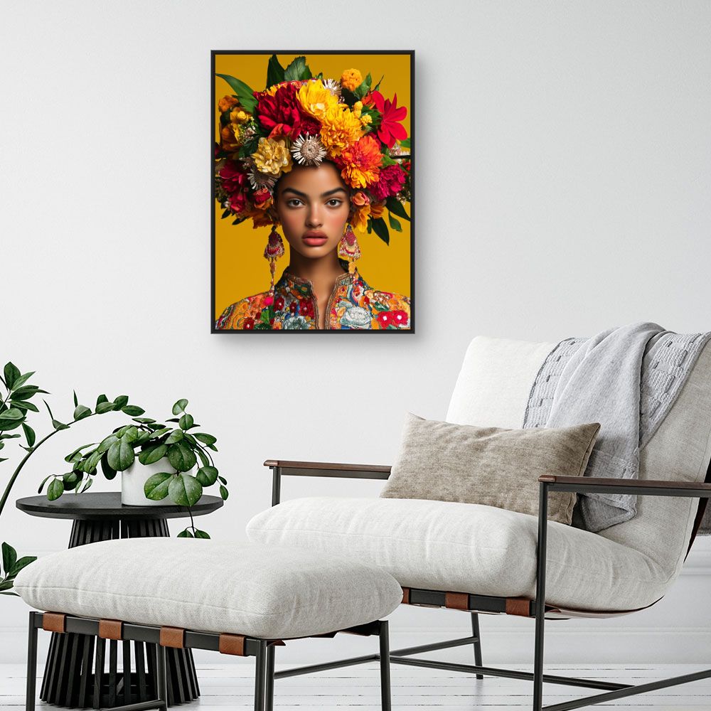 Toile "Explosion florale vibrante"