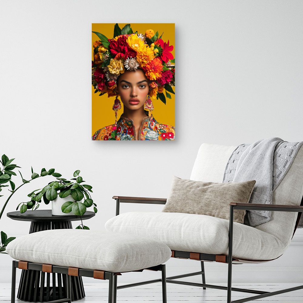 Toile "Explosion florale vibrante"
