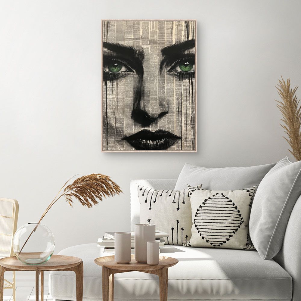 Toile Regard perçant – toile cadre naturel (slide 1, 60×90)