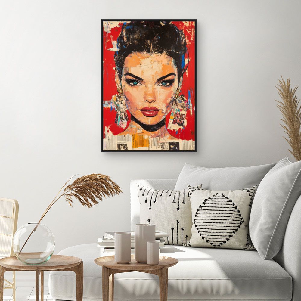 Toile "Élégance en collage"