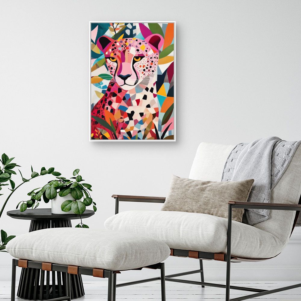 Toile "Félin coloré vibrant"