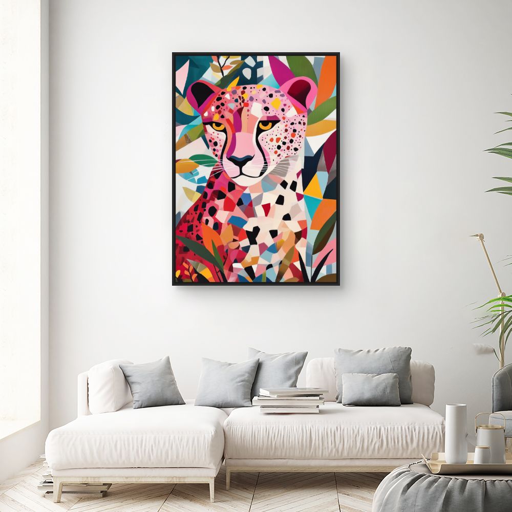 Toile "Félin coloré vibrant"