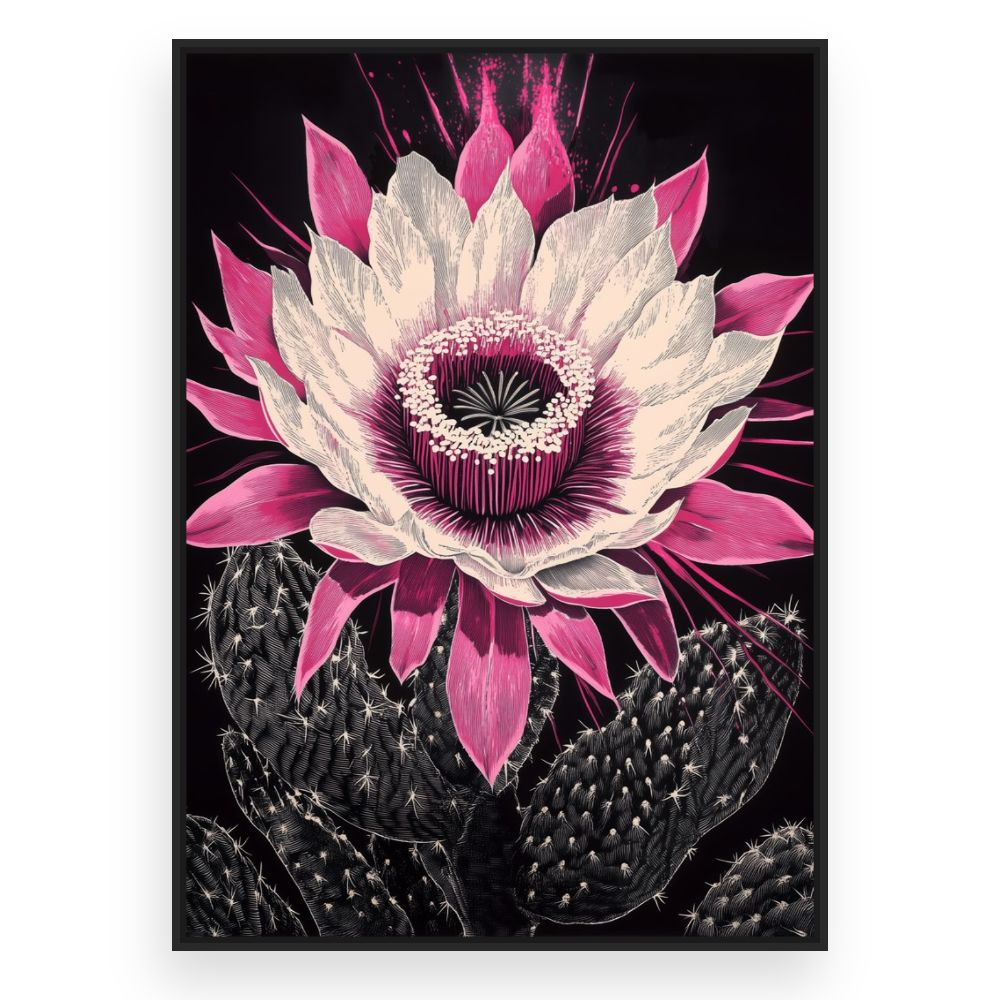Toile Fleur éclatante – toile cadre noir (slide 3)
