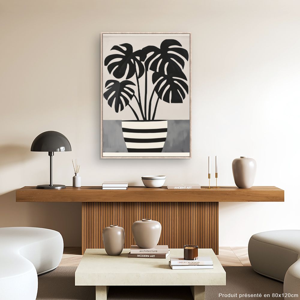 Toile "Feuillage graphique"