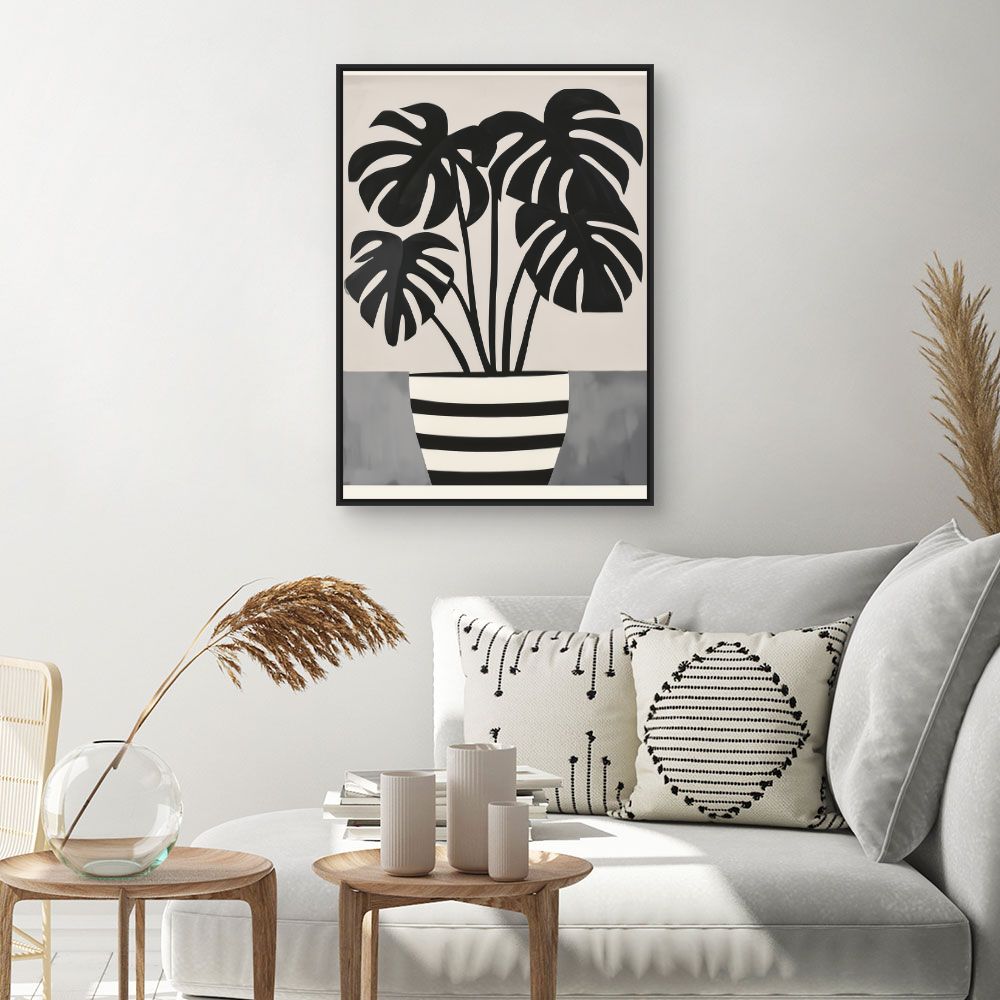 Toile "Feuillage graphique"