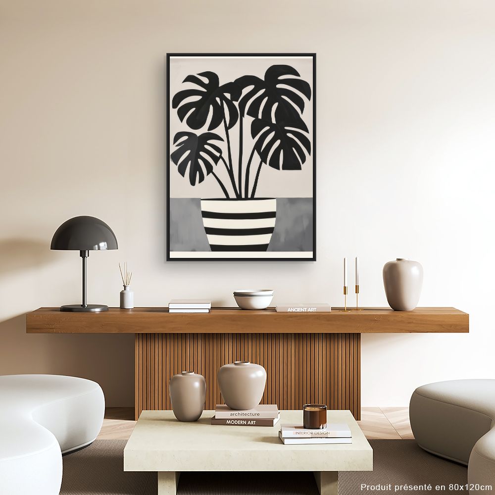 Toile "Feuillage graphique"