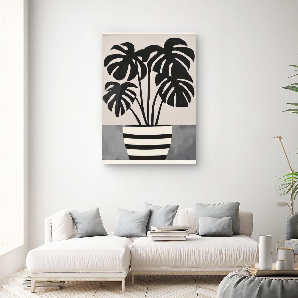 Toile "Feuillage graphique"