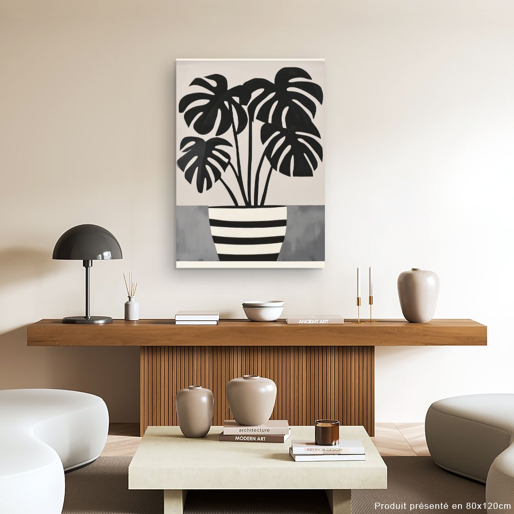 Toile "Feuillage graphique"
