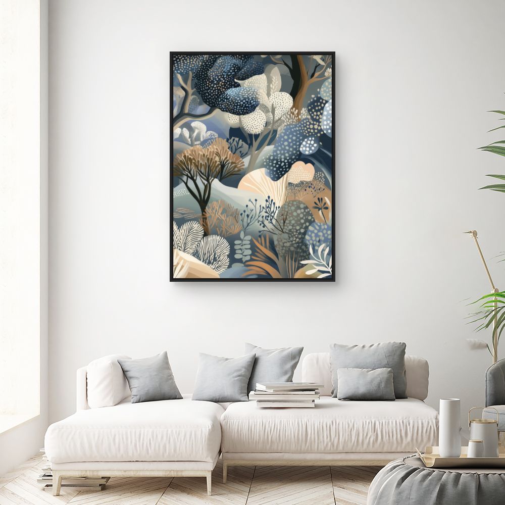Toile "Forêt abstraite élégante"