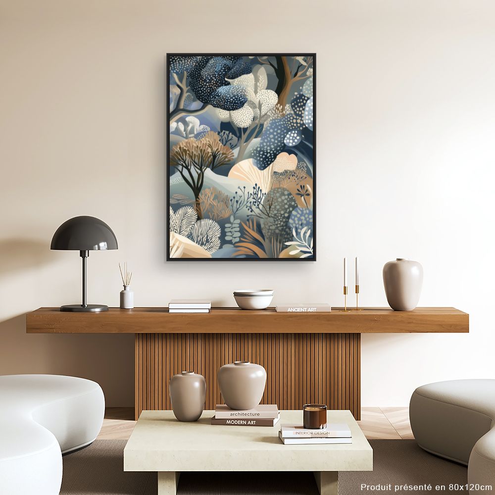 Toile "Forêt abstraite élégante"