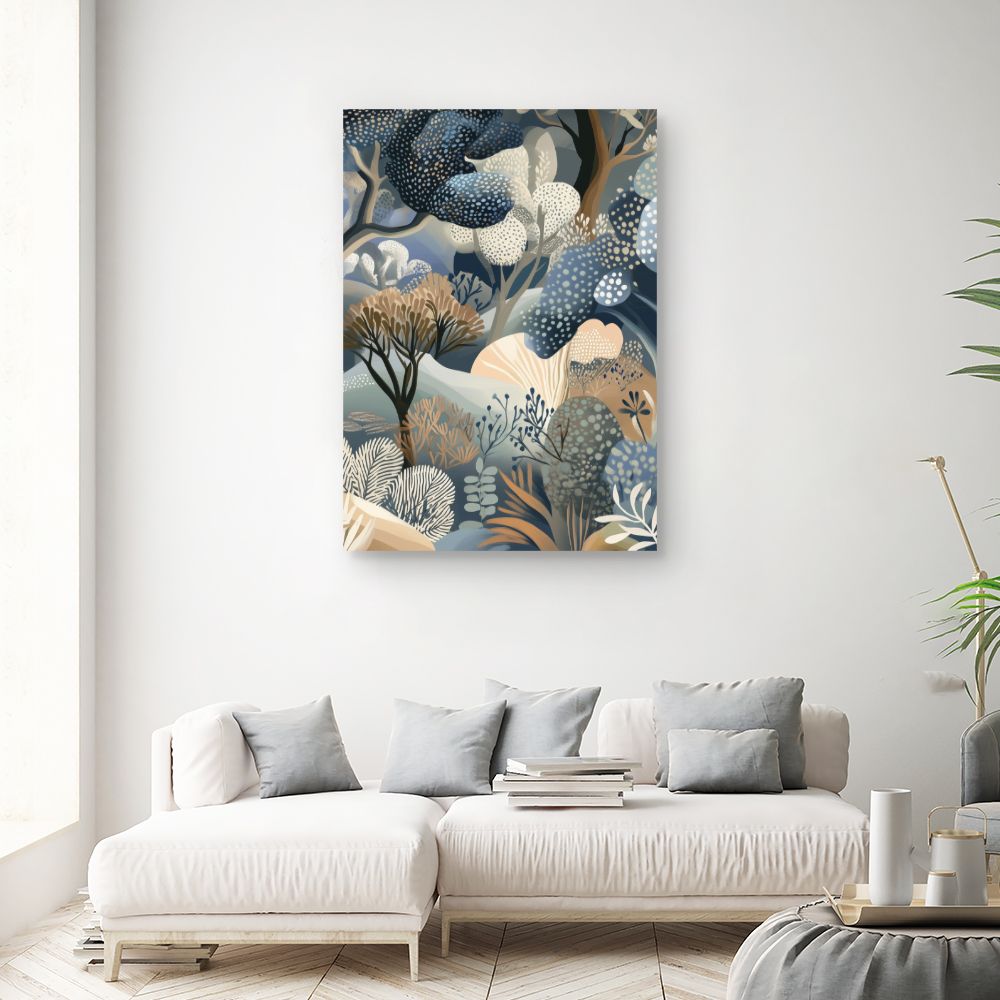 Toile "Forêt abstraite élégante"
