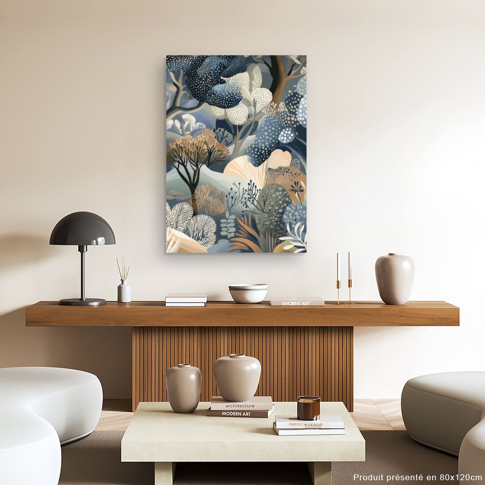 Toile "Forêt abstraite élégante"