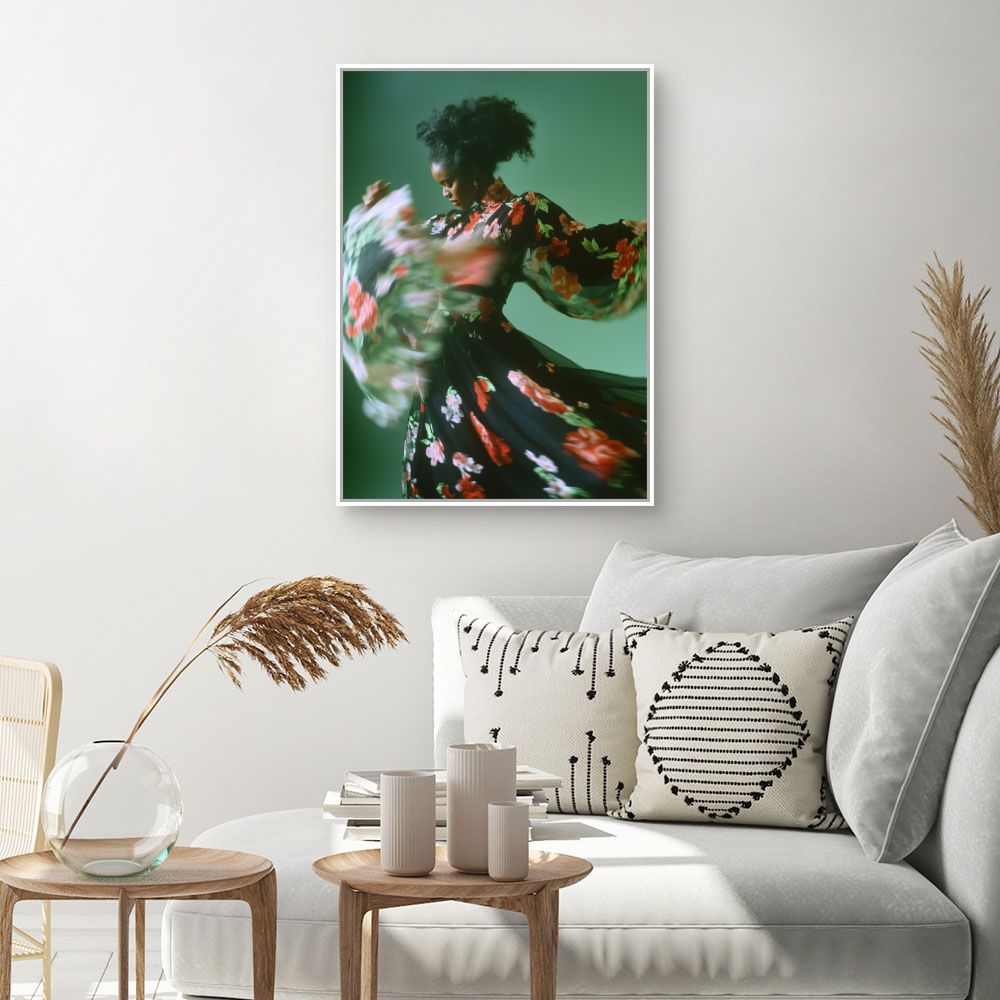 Toile "Danse florale dynamique"