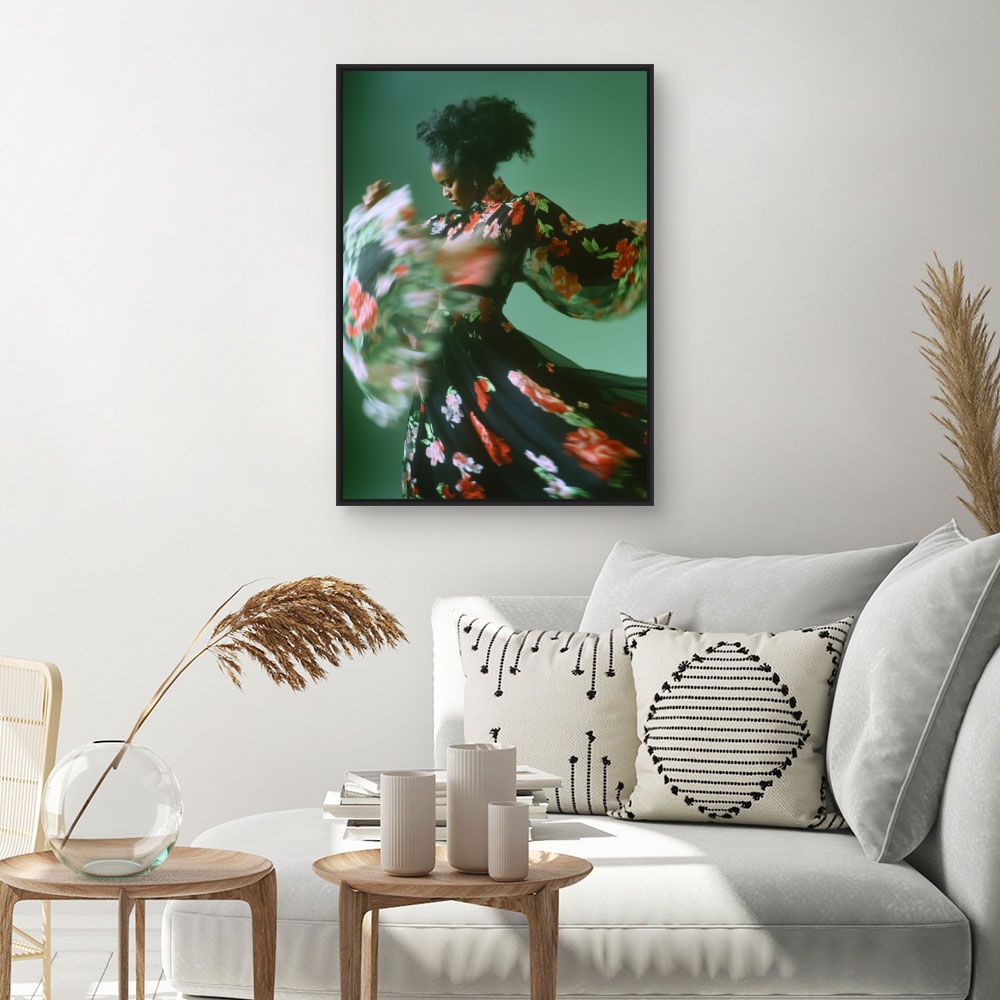 Toile "Danse florale dynamique"
