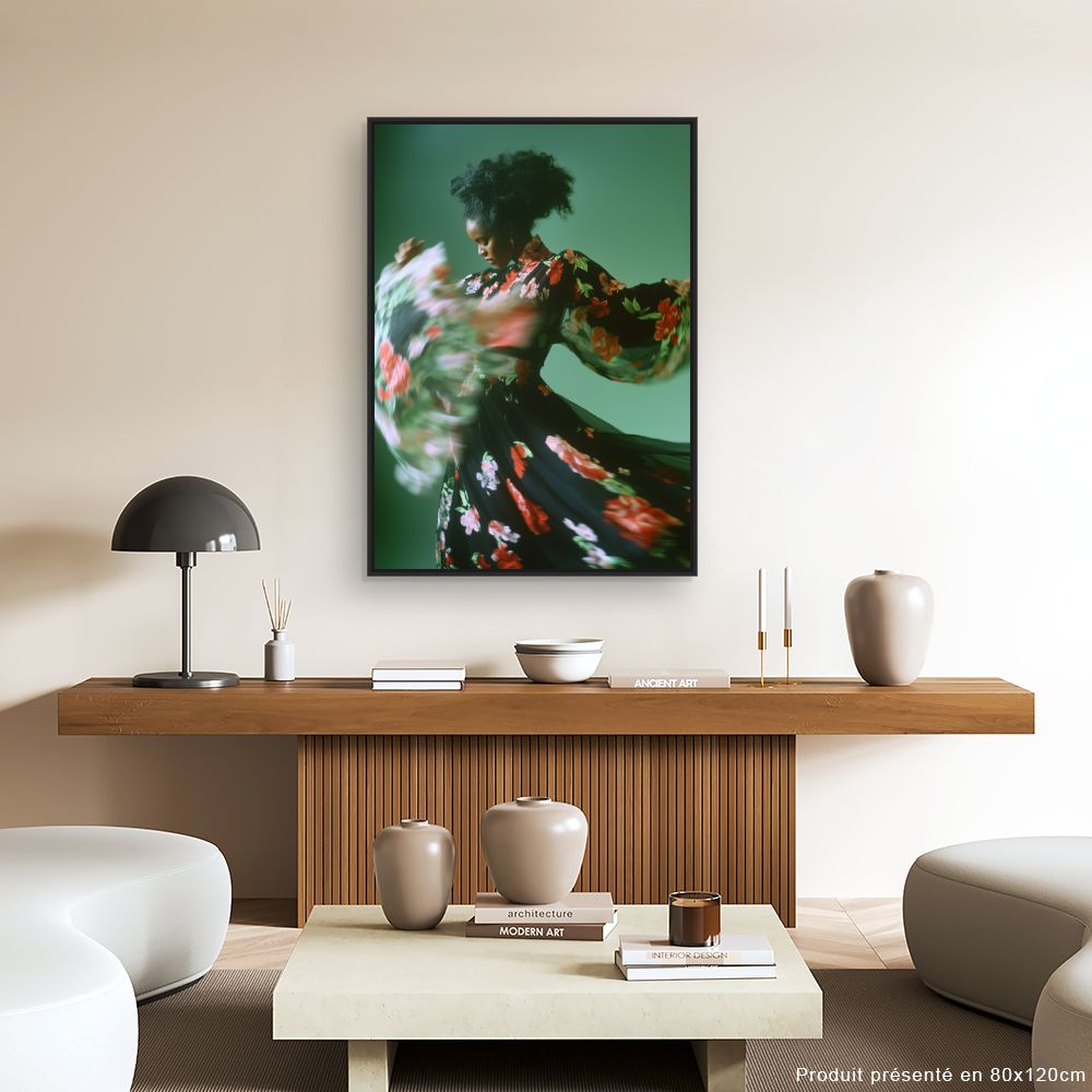 Toile "Danse florale dynamique"