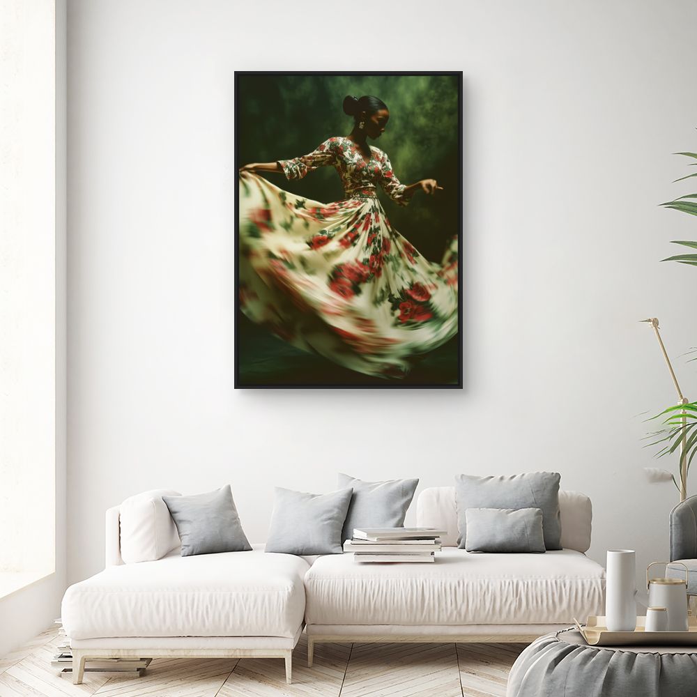 Toile "Danse florale élégante"