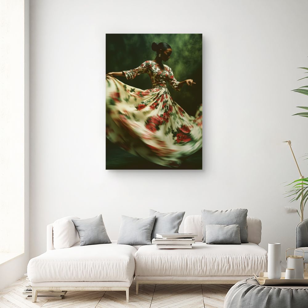 Toile "Danse florale élégante"