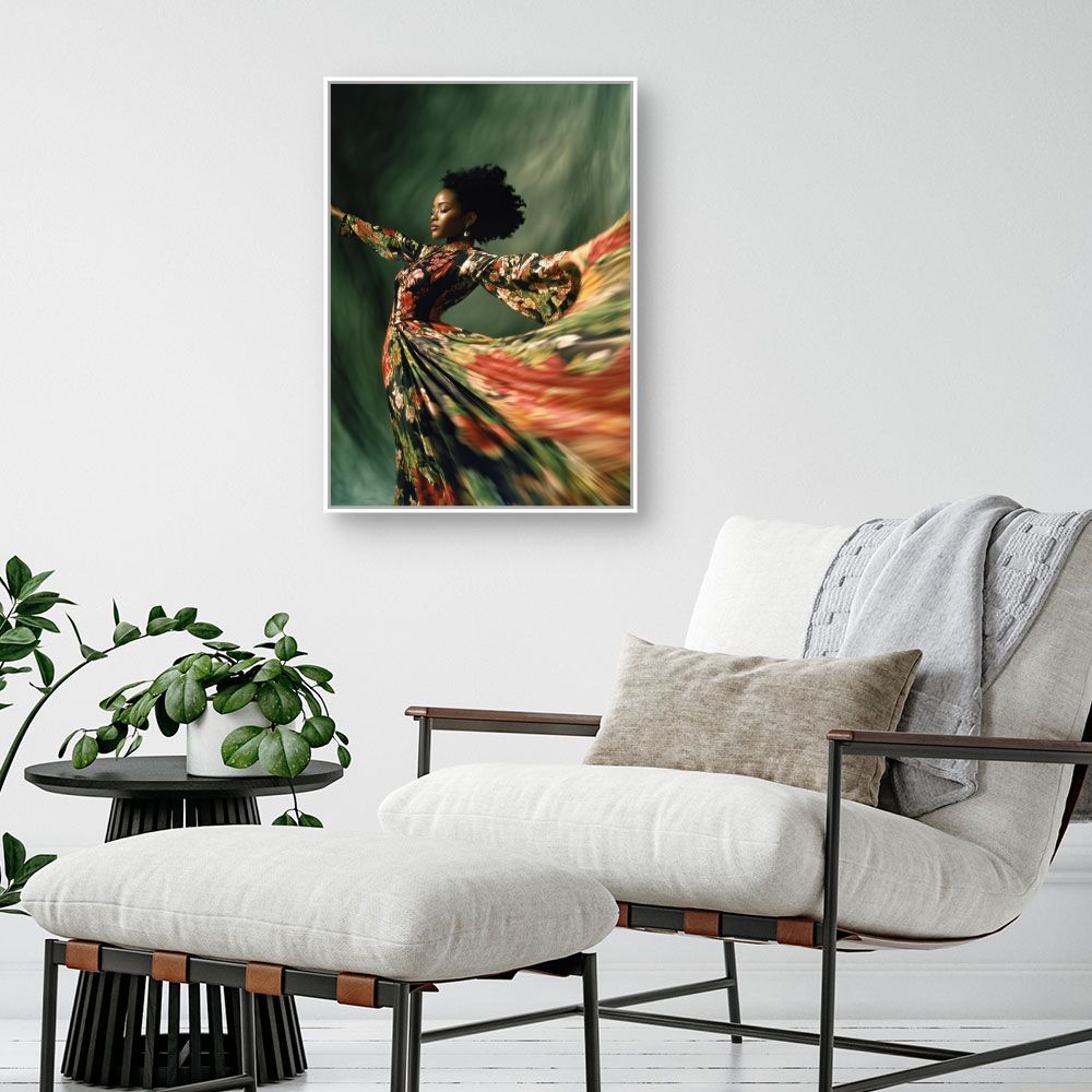 Toile "Danse florale élégante"