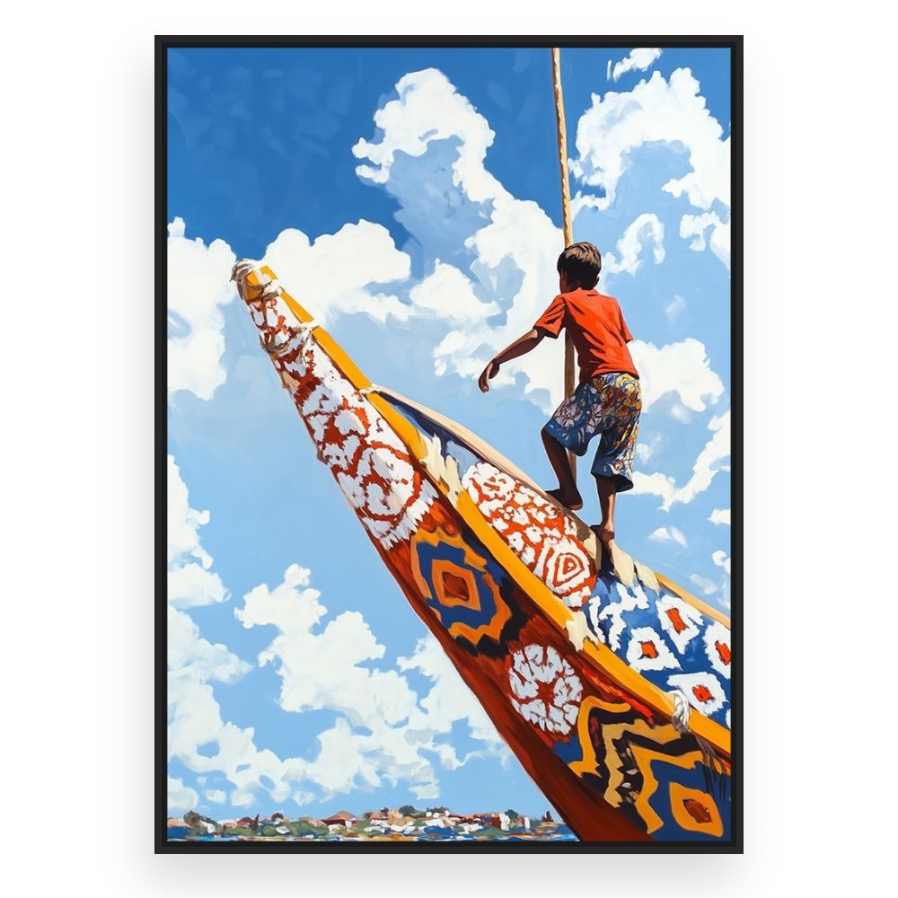 Toile Enfance joyeuse – toile cadre noir (slide 3)