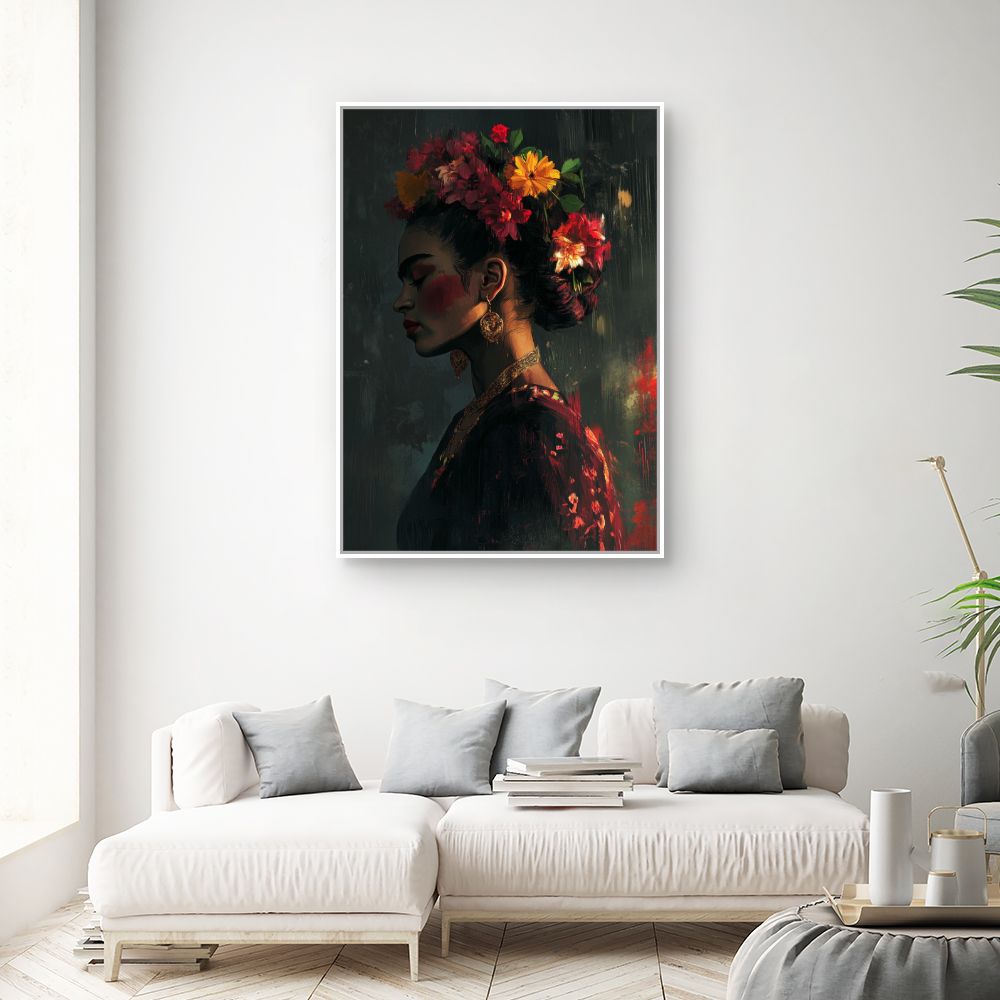 Toile "Frida florale"