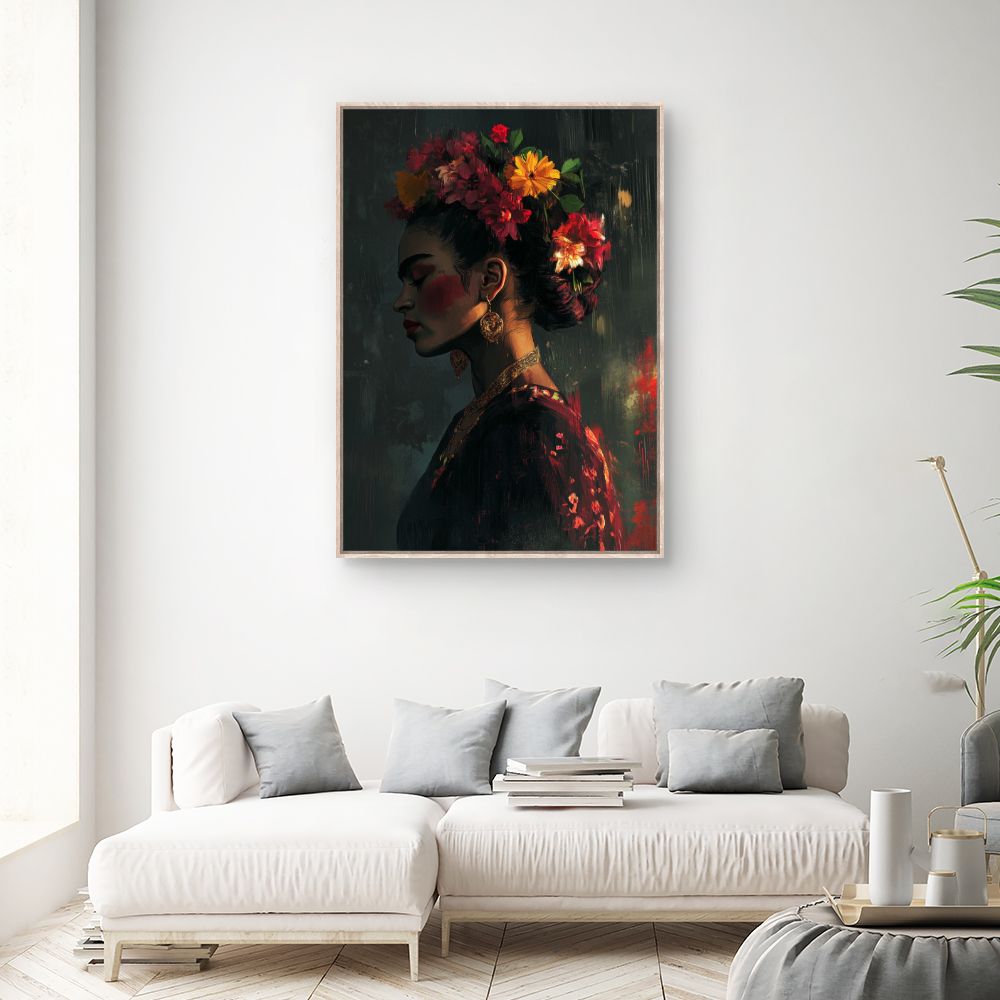 Toile "Frida florale"