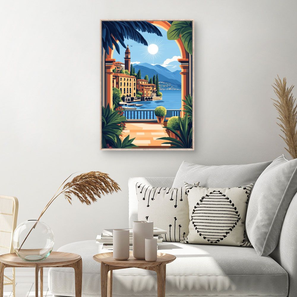 Toile Paysage méditerranéen enchanteur – toile cadre naturel (slide 1, 60×90)