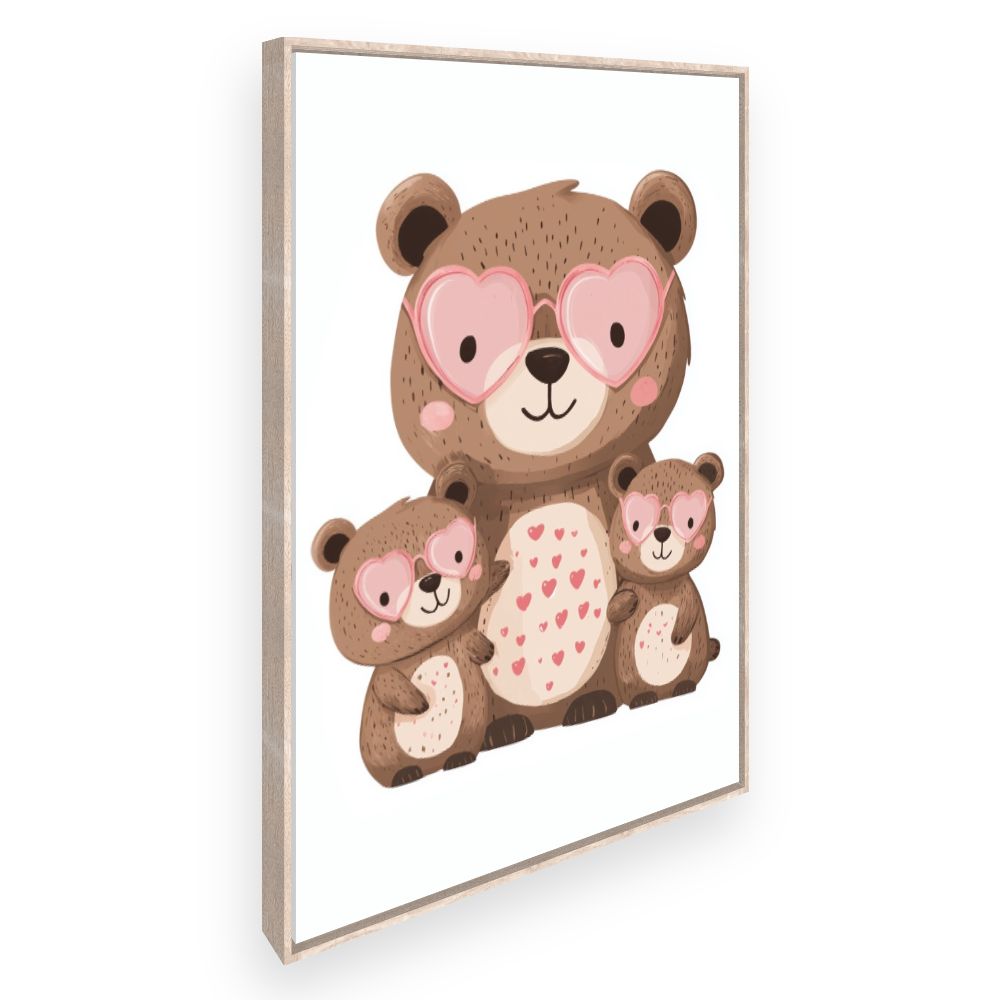 Tableau imprimé pour enfants 'Oursons adorables'