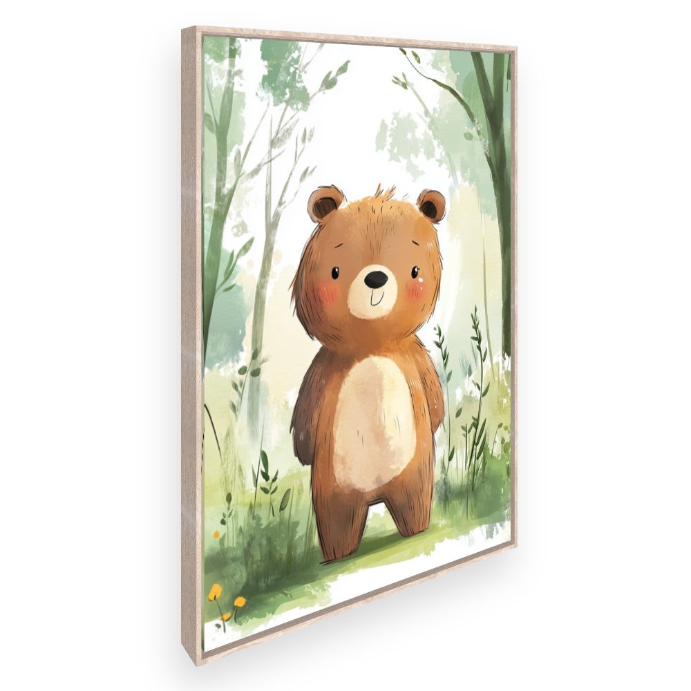 Tableau imprimé pour enfants 'Ours adorable'
