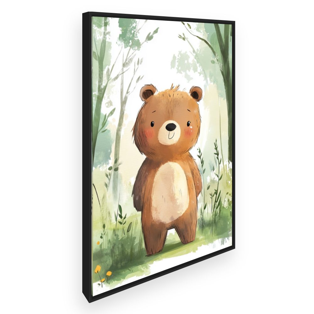 Tableau imprimé pour enfants 'Ours adorable'