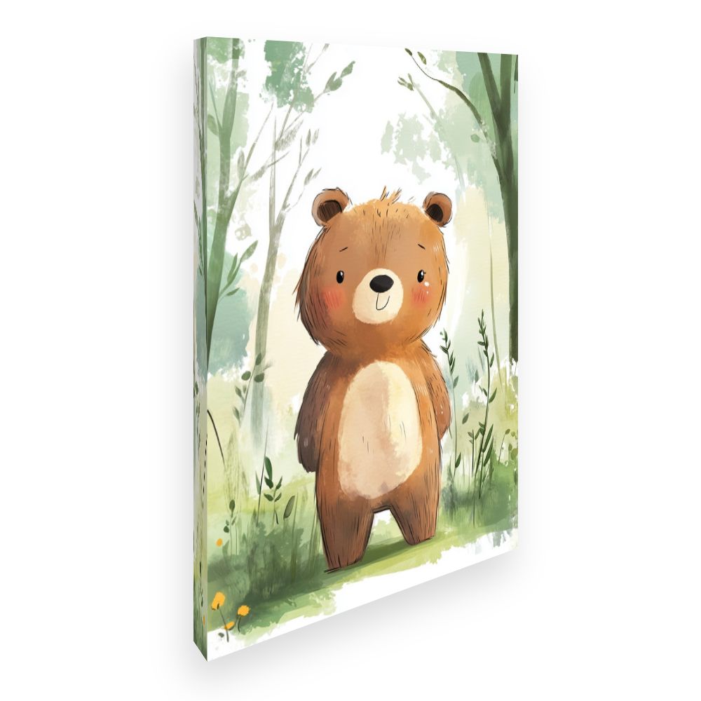 Tableau imprimé pour enfants 'Ours adorable'
