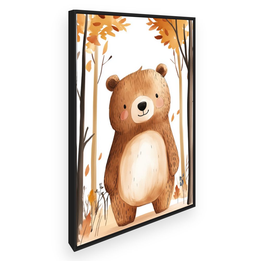 Tableau imprimé pour enfants 'Ours adorable'