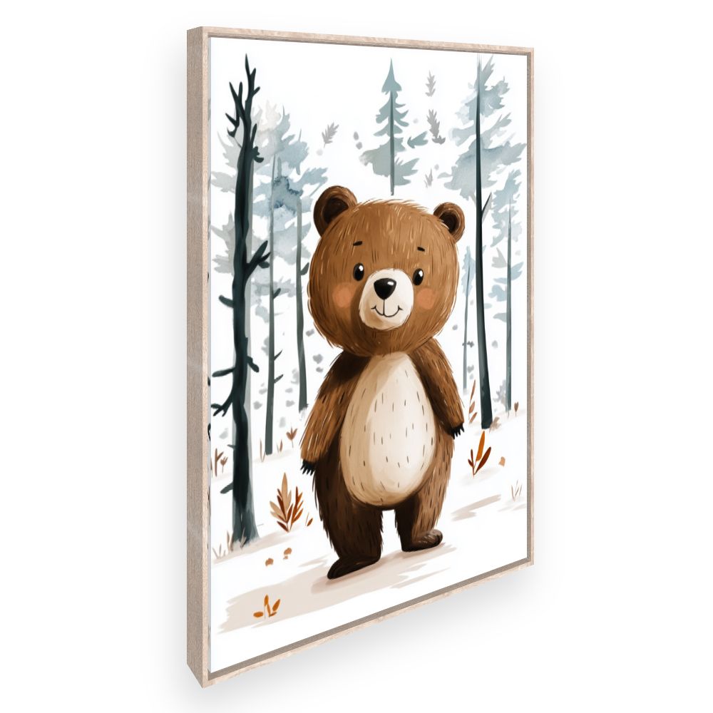 Tableau imprimé pour enfants 'Ourson enchanteur'