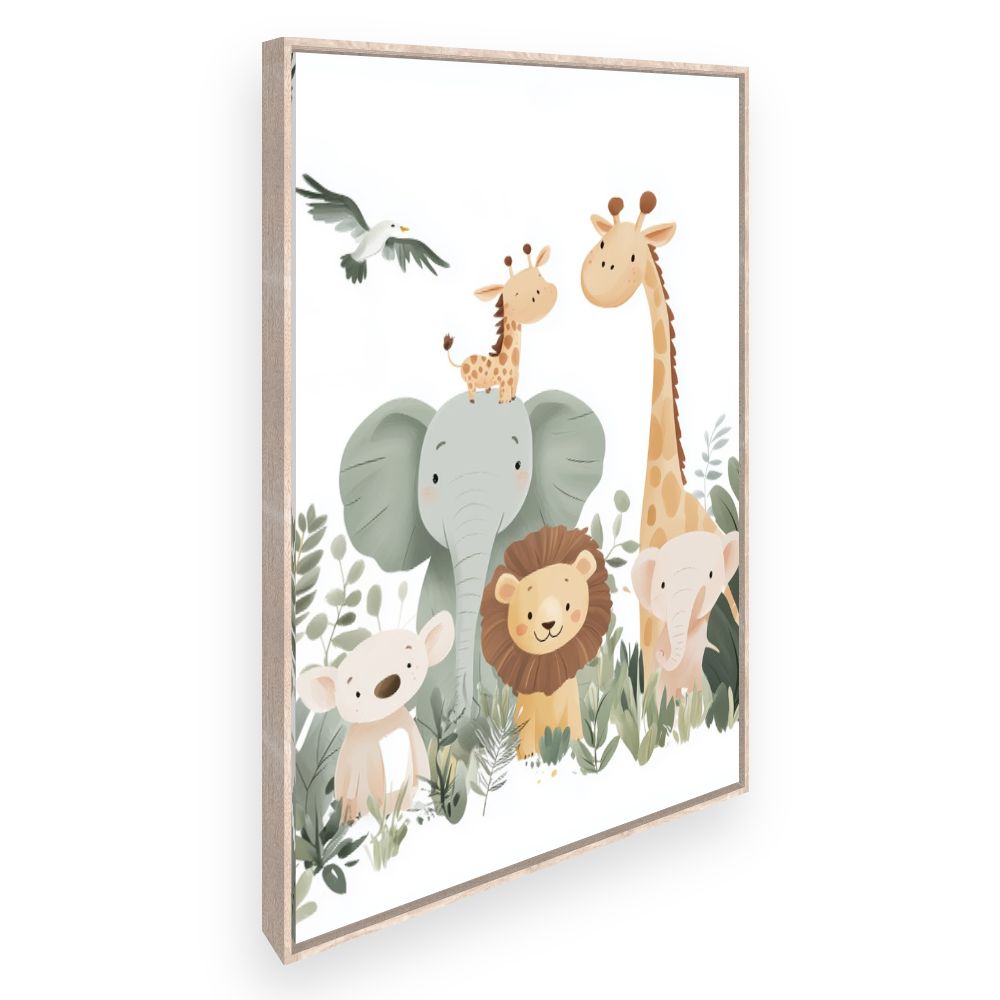 Tableau imprimé pour enfants 'Animaux adorables'