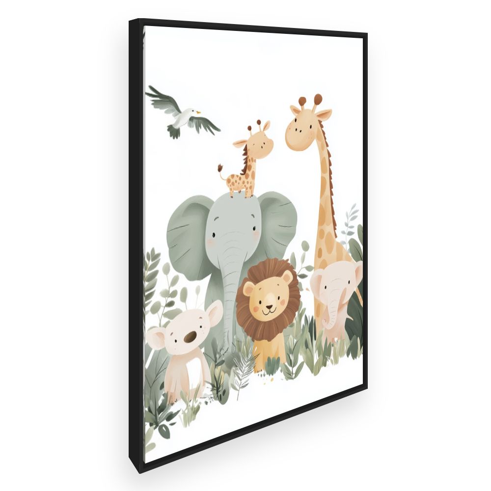Tableau imprimé pour enfants 'Animaux adorables'