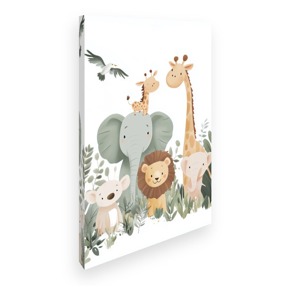 Tableau imprimé pour enfants 'Animaux adorables'