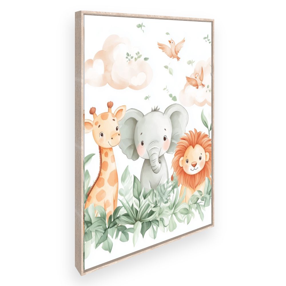 Tableau imprimé pour enfants 'Animaux adorables'