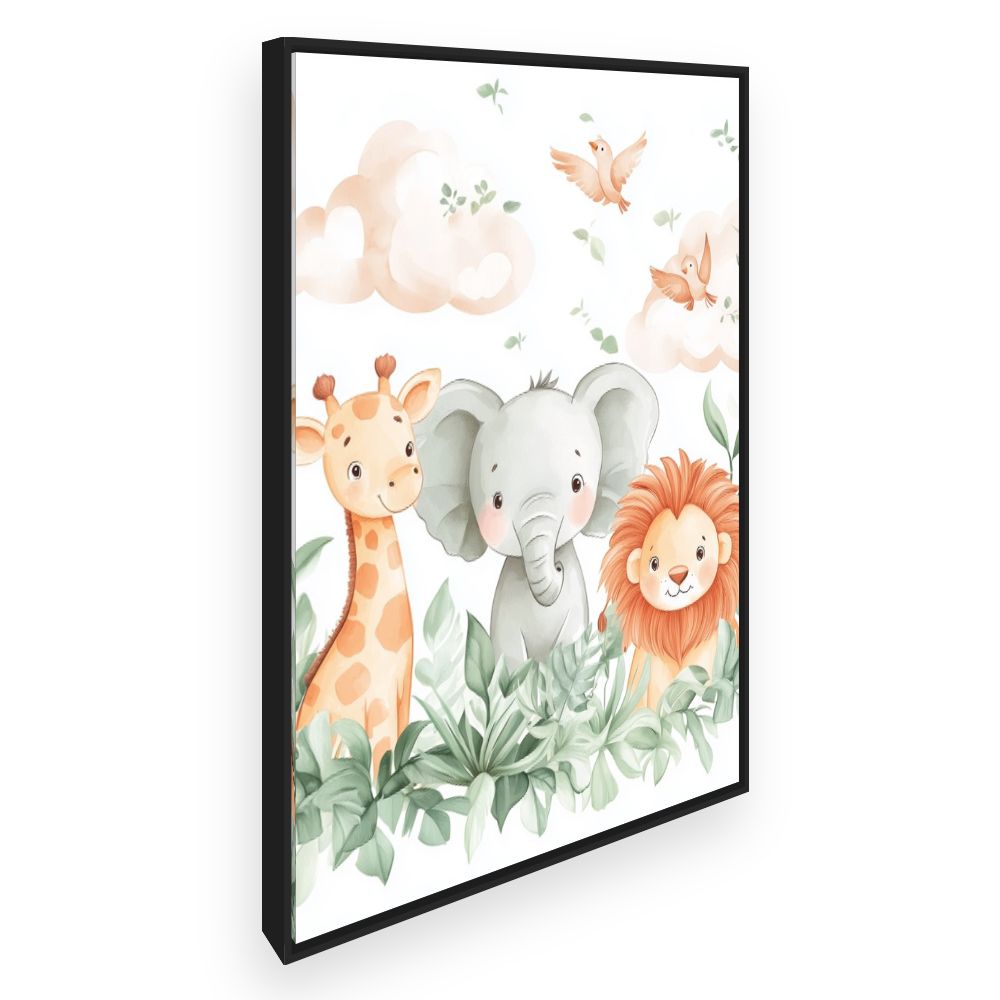 Tableau imprimé pour enfants 'Animaux adorables'