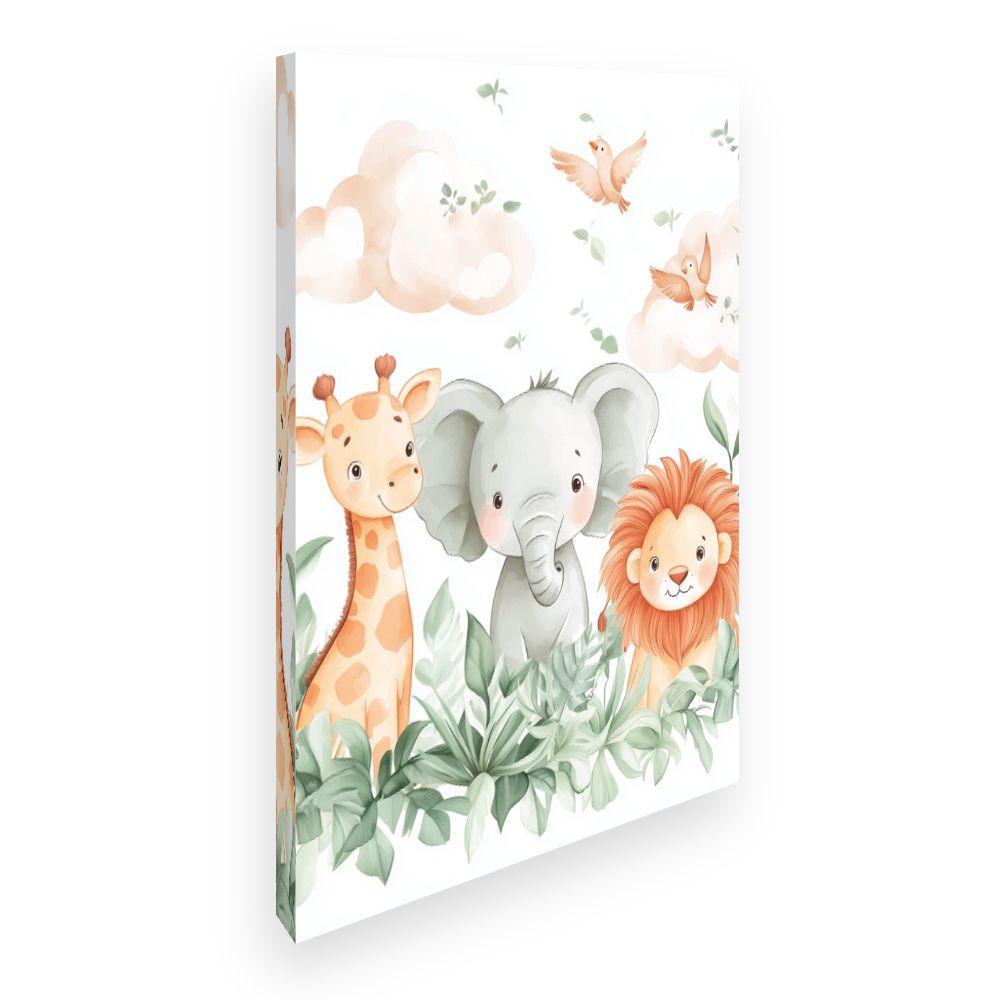 Tableau imprimé pour enfants 'Animaux adorables'
