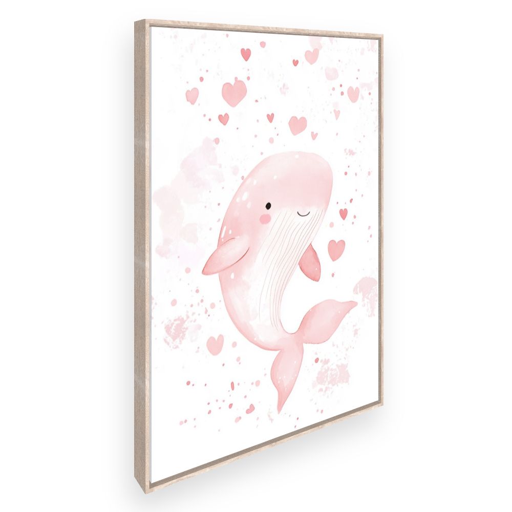 Tableau imprimé pour enfants 'Baleine joyeuse'