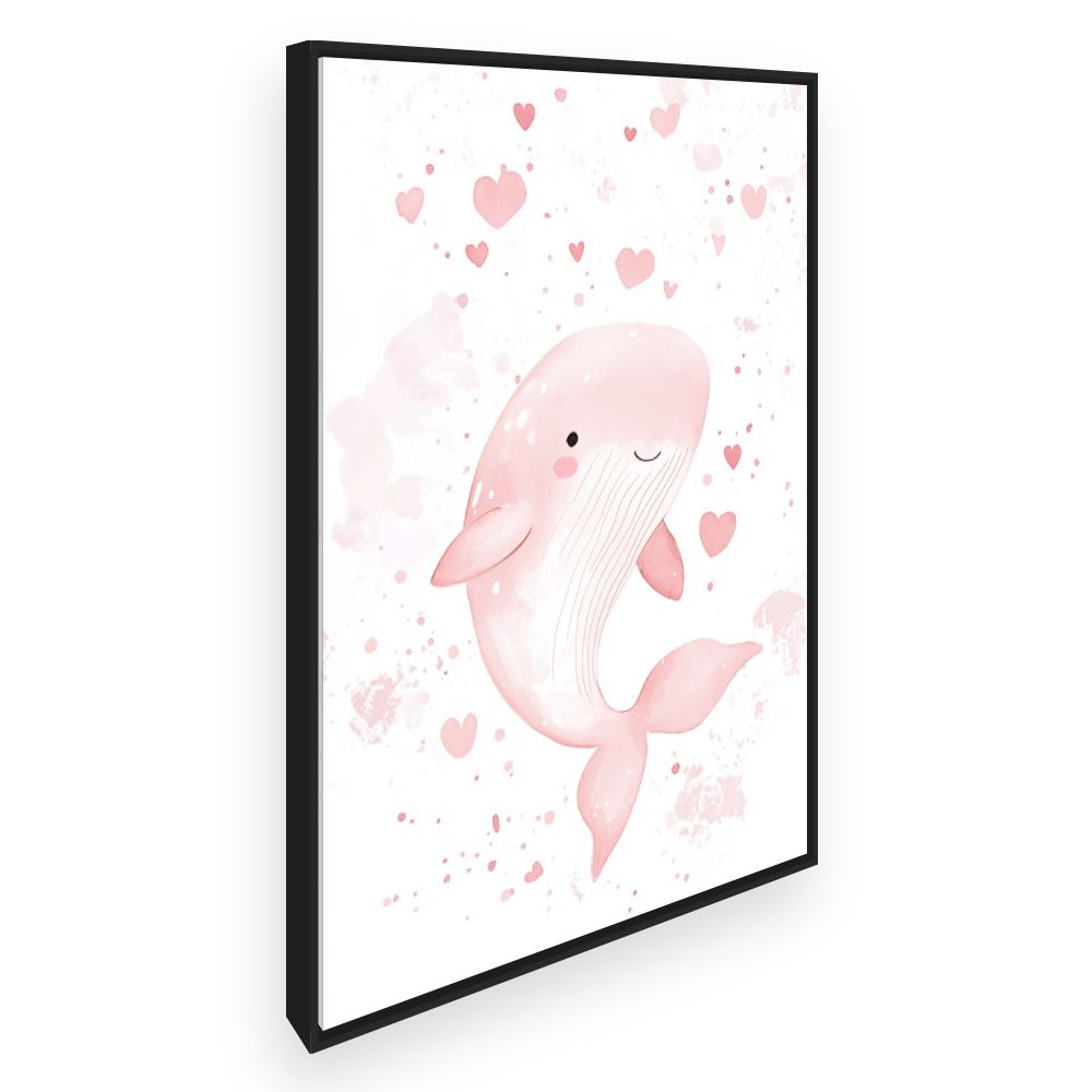 Tableau imprimé pour enfants 'Baleine joyeuse'