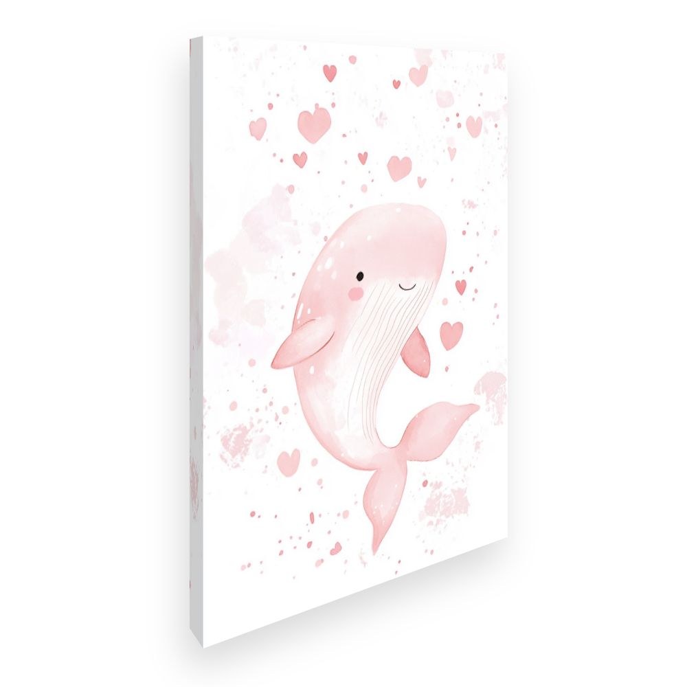 Tableau imprimé pour enfants 'Baleine joyeuse'