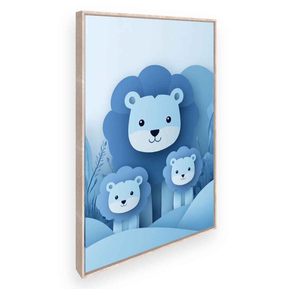 Tableau imprimé pour enfants 'Lionceaux mignons'