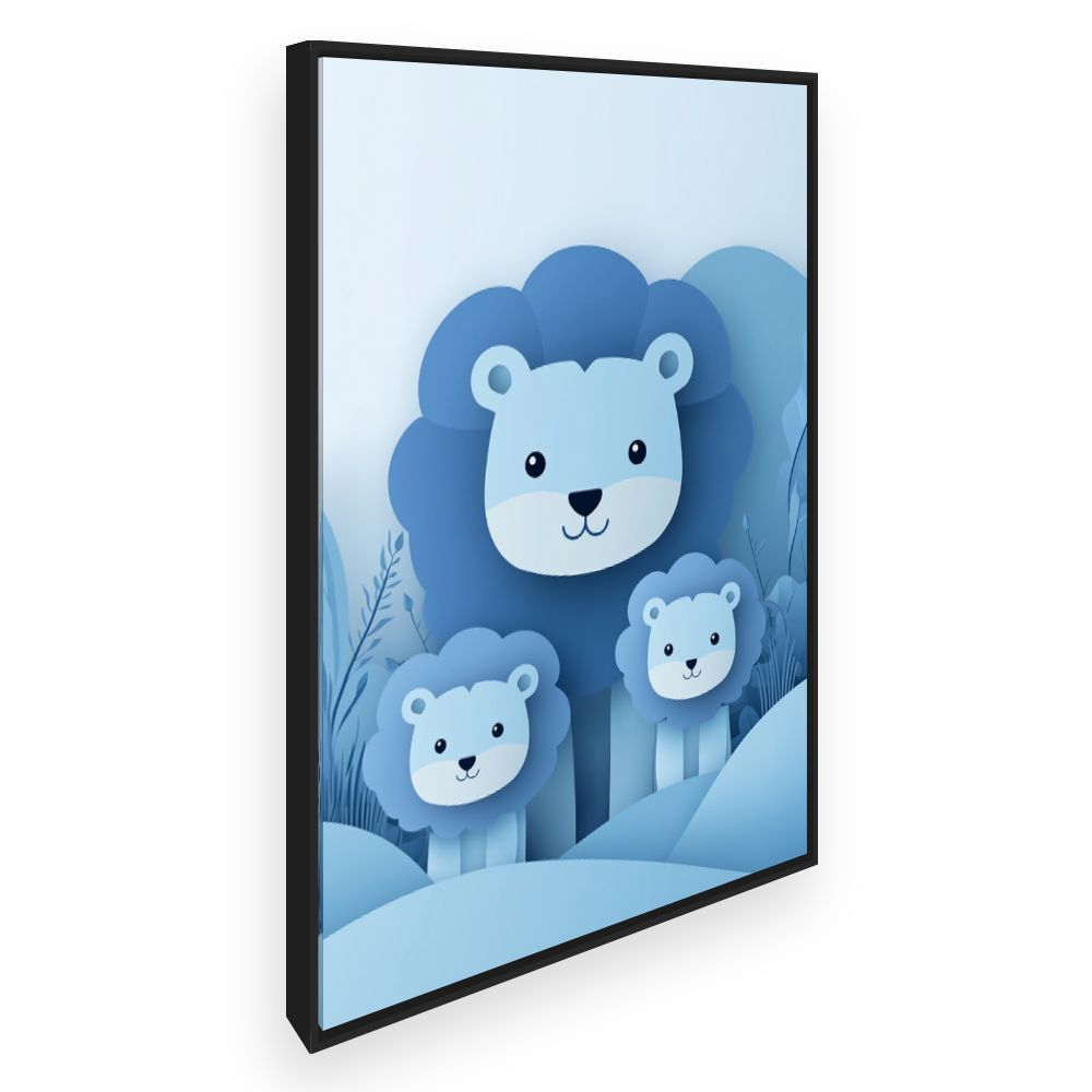 Tableau imprimé pour enfants 'Lionceaux mignons'